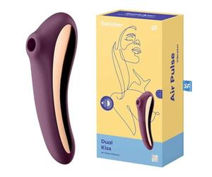 Satisfyer Dual Kiss 2:1 vibrador + vibrador de ondas de presión | Juguetes sexuales | Resistente al agua (IPX7) | Recargable | Estimulación intensiva para la mujer