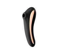 Satisfyer Dual Kiss Vibrador de Aire Negro Negro con App 1ud