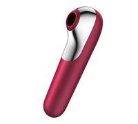 SATISFYER DUAL LOVE VIBRADOR Y SUCCIONADOR CON AIRE PULSADO ROJO