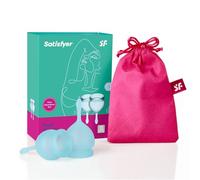 Satisfyer Feel Good Kit Copa Menstrual Azul Claro 15ml y 20ml