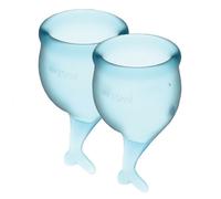 Satisfyer Kit Copa Menstrual Feel Secure Azul Claro 2uds