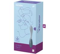 Satisfyer Vibrador G-Spot Flex 3, punto G, 23 cm, flexible, 2 motores, gris