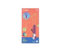 Satisfyer Vibrador Hot Bunny Connect App Punto G Bluetooth 17,5 cm, función de calor, silicona