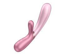 Satisfyer Hot Lover Connect App Vibrador Conejo | Rosa | Impermeable (IPX7) | Juguete sexual con Bluetooth y app | Estimulador recargable para la mujer | Impermeable IPX7 | Silicona Amigable con la Piel