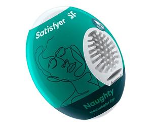 Satisfyer, Huevo Masturbador, estructura Riffle, TPE hidroactivo, no requiere lubricante, un solo uso, estilo:Naughty