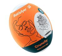 Satisfyer - Huevo masturbador Crunchy - TPE hidroactivo, tacto realista, no necesita lubricante