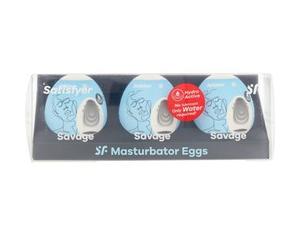 SATISFYER HUEVOS MASTURBADORES SAVAGE ESTUCHE 3 pz