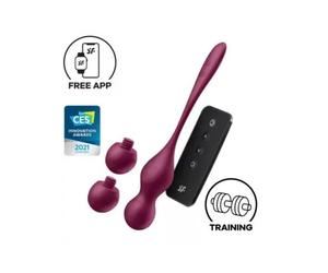 Satisfyer - love birds vary bolas vibradores app gratuita rojo vino