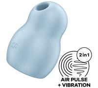 Satisfyer Estimulador de clítoris Pro To Go 1 – Ondas de presión, recargable, IPX7, azul claro