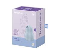 Satisfyer Estimulador de clítoris Pro To Go 1 – Ondas de presión, recargable, IPX7, azul claro