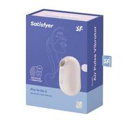Satisfyer Estimulador y vibrador Pro To Go 2, doble motor, silicona, resistente al agua (IPX7) Beige