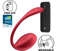 SATISFYER - SHINY PETAL ESTIMULADOR PUNTO G CONTROL REMOTO ROJO APP GRATUITA