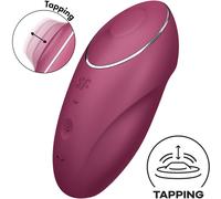 Satisfyer Tap & Climax 1 Rojo - Vibrador Recargable Con Diseño Ergonómico Para Placer Personal - ROJO