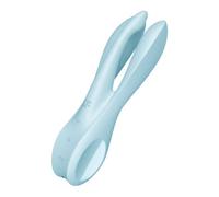 Satisfyer Threesome 1 vibrador para colocar | 12 modos de vibración | 3 motores para estimular clítoris y labios | resistente al agua (IPX7) | juguetes eroticos consolador para mujer en azul