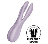 Satisfyer Threesome 2 Negro - Vibrador Recargable Con Diseño Ergonómico Para Placer Elevado - LILA