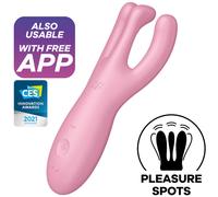 Satisfyer Threesome 4 Rosa - Vibrador Recargable Con Diseño Ergonómico Para Placer Personalizado - ROSA