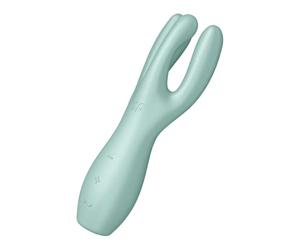 Satisfyer Threesome 4 vibrador para colocar | compatible con app | 3 motores para estimulación de clítoris y labios | resistente al agua (IPX7) | juguete sexual consolador para mujer en mint