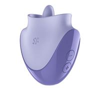SATISFYER - TONGUE DANCER ESTIMULADOR CLITORIANO CON VIBRACIÓN Y PULSACIONES LILA