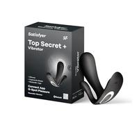 Satisfyer Top Secret+ | Vibrador Bluetooth Portátil | Control por App | 2 Motores | Estimulación Punto G y Anal | Juguetes Sexuales para Parejas y Mujeres | Vibrador Silencioso y Potente | Negro