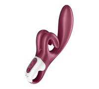 Satisfyer Vibrador Touch Me recargable Conejito 3 motores Estimulador de clítoris Rojo