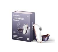 Vibrador Satisfyer 'Traveler' | Vibrador de apoyo con 11 programas de ondas de presión |Estimulación del clítoris fuerte y silenciosa | Pequeño juguete para viajes eróticos | Juguete estimulador