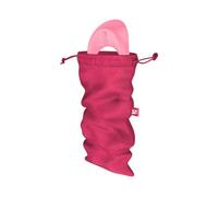 Satisfyer Treasure Bags | Material suave y lavable | Para guardar con discreción, color:Rosa, Talla:M
