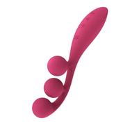 Satisfyer Multivibrador Tri Ball 1 – 3 motores, resistente al agua (IPX7) – Rojo