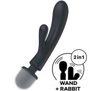 Satisfyer Triple Lover Masajeador Vibrador Conejito Gris