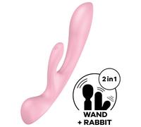 SATISFYER TRIPLE OH VIBRADOR HÍBRIDO - 1 / AZUL