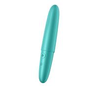Satisfyer Mini vibrador Ultra Power Bullet 6 - Recargable, IPX7, silicona médica - Turquesa