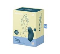 Satisfyer Estimulador y Vibrador Vulva Lover 2 – Ondas de presión y vibración 2:1, silicona, azul