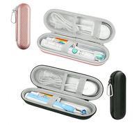 Satiskid 2 fundas de viaje para cepillo de dientes eléctrico Oral B/Philips Sonicare/Colgate/Braun, estuche duro portátil para cepillo de dientes eléctrico bolsa de almacenamiento para viajes y