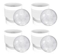 Satiskid 4 moldes redondos de silicona para cubitos de hielo de 6 cm, reutilizables, sin BPA, para cerveza, cócteles, whisky, vino y bebidas