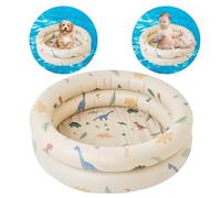 Satiskid Piscinas infantiles inflables para bebés, piscina inflable redonda, interior y exterior, jardín, patio trasero, piscina de juegos acuáticos, herramientas de agua de verano (beige)