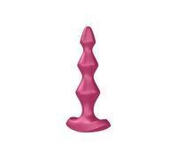 Satisyfer, Vibrador anal, «Lolli-Plug 1», 14 cm, de silicona médica, resistente al agua, recargable, color:burdeos