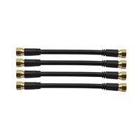 Satix Cable coaxial con conector F (4 unidades, 15 cm), color negro