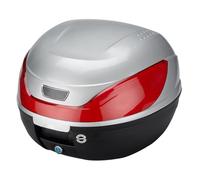 SATKIT Baúl Trasero Moto Universal 32L Portacasco con Cerradura Polipropileno Reflectantes Scooter y Motocicleta