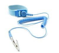 SATKIT Pulsera Antiestática Ajustable con Cable Helicoidal y Pinza Metálica Conexión a Tierra ESD para Electrónica y Soldadura