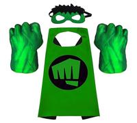 SATKULL Guantes de manos de superhéroe para niños, accesorios de disfraz de felpa suave para cosplay para niño y niña (verde)