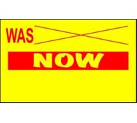 SATO 26x16mm YELLOW, Was / Now RECTANGLE LABELS - FOR SATO JUDO 26 - BOX OF 15,600