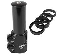 Satori - Potencia para bicicletas de ciclismo, talla única, color high polished anodized negro