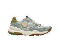 Satorisan - Chacrona Linen - Zapatillas Casual para Mujer - Sneakers Urbanas Cuero y Lino Respetuosas, Cómodas y Duraderas - Color Camo Milky Jade - Talla 36