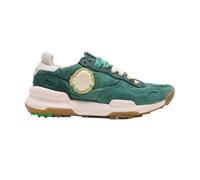 Satorisan - Chacrona Linen - Zapatillas Casual para Mujer - Sneakers Urbanas Cuero y Lino Respetuosas, Cómodas y Duraderas - Color Diving Green W - Talla 36