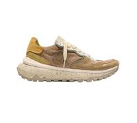Satorisan - Chacrona Metta Lino Whitewisp - Zapatillas Casual para Hombre - Sneakers Urbanas Cuero y Lino Respetuosas, Cómodas y Duraderas - Color Brown - Talla 44