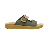 Satorisan - Hootsani Premium - Sandalias Deportivas para Hombre - Sandalias Planas Cuero y Lino Respetuosas, Cómodas y Duraderas - Color Dark Green - Talla 42