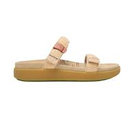 Satorisan - Kae Raffia - Sandalias Deportivas para Mujer - Sandalias Planas Cuero y Textil Respetuosas, Cómodas y Duraderas - Color Saffron - Talla 37