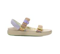 Satorisan - Kona Raffia - Sandalias Deportivas para Mujer - Sandalias Planas Cuero y Textil Respetuosas, Cómodas y Duraderas - Color Etnico - Talla 37