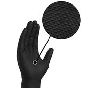 Satra Guantes de nitrilo DIAMANTADOS super resistentes negros Talla XL paquete 100 unidades,para taller mecanico,industria,bricolaje,etc..