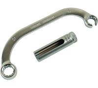 Satra Llave y vaso especial para actuador de turbo VAG llave 10-12 mm y vaso 10 mm para carraca de 1/4" Pack 2 piezas