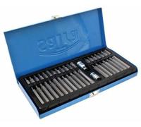 SATRA S-40BS2 Juego de puntas de acero especial S2 para dentado, Torx, perfiles Allen, incluye adaptador de 1/2" + 3/8"